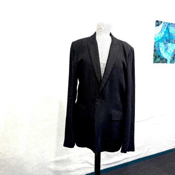 By Tomoaki Okaniwa  - The Viridi-anne Black Linen Men's Jacket, Japanese Size 3 - Picture 6 of 16